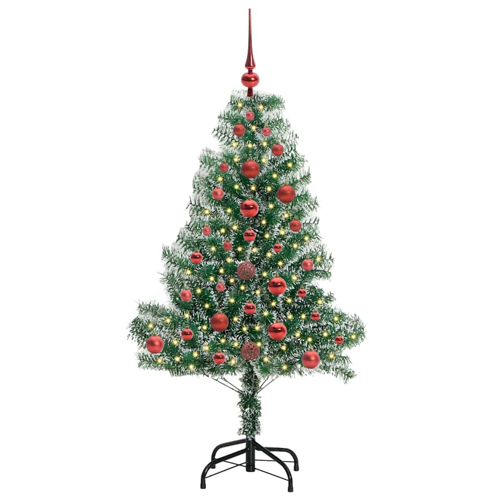 Artificial Christmas Tree Snow Flocked with LED Light 120 cm