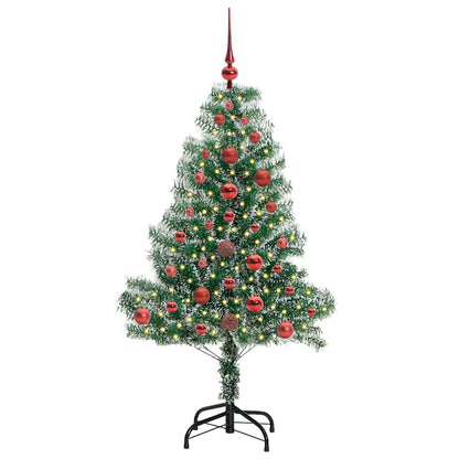 Artificial Christmas Tree Snow Flocked with LED Light 120 cm