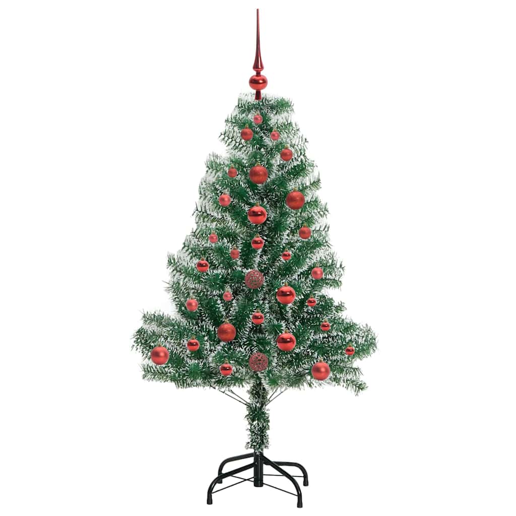 Artificial Christmas Tree Snow Flocked with LED Light 120 cm