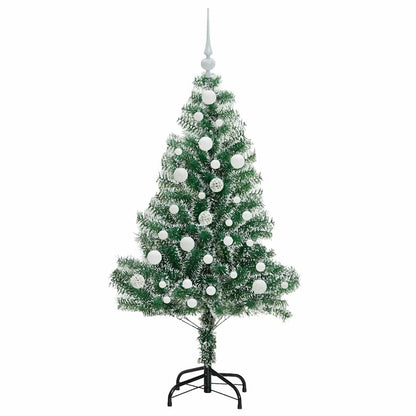 Artificial Christmas Tree Snow Flocked with LED Light 120 cm
