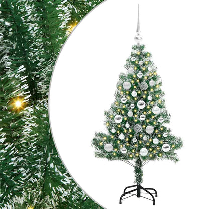 Artificial Christmas Tree Snow Flocked with LED Light 120 cm