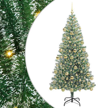 Artificial Christmas Tree Snow Flocked with LED Light 180 cm