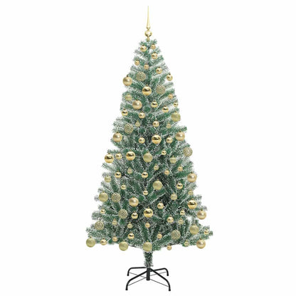 Artificial Christmas Tree Snow Flocked with LED Light 180 cm