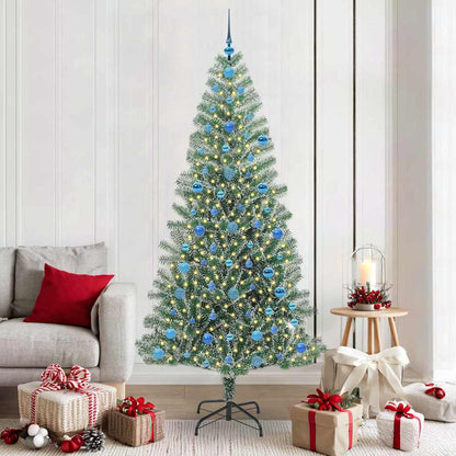Artificial Christmas Tree Snow Flocked with LED Light 210 cm