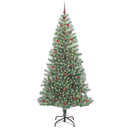 Artificial Christmas Tree Snow Flocked with LED Light 240 cm