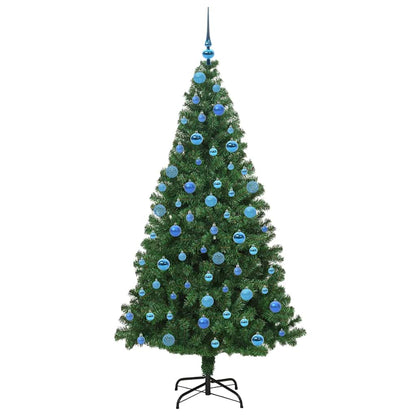 Upside-down Artificial Pre-lit Christmas Tree with Ball Set PVC