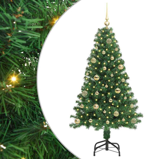 Artificial Christmas Tree with 150 LEDs with Stand Green 150 cm