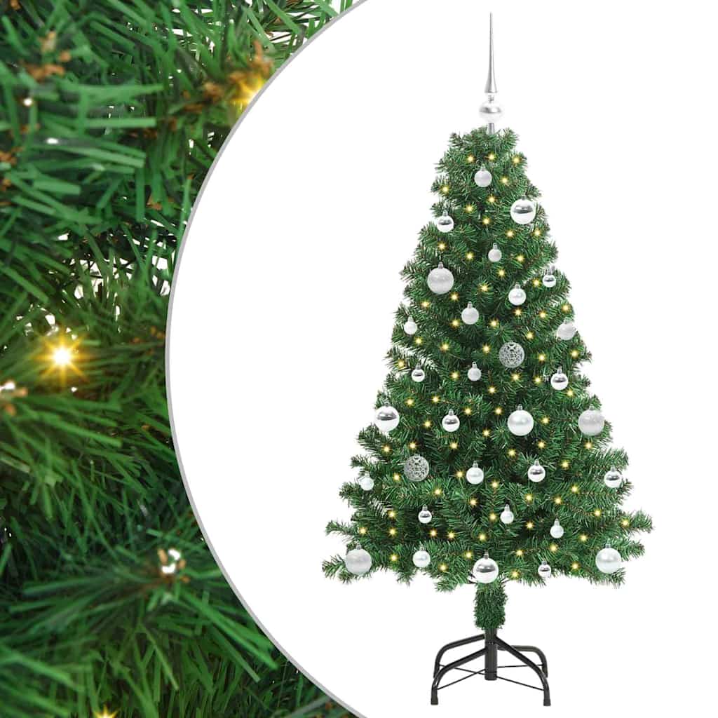 Artificial Christmas Tree with 150 LEDs with Stand Green 150 cm