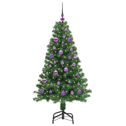 Artificial Christmas Tree with 150 LEDs with Stand Green 150 cm