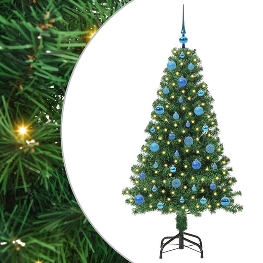 Artificial Christmas Tree with 150 LEDs with Stand Green 150 cm