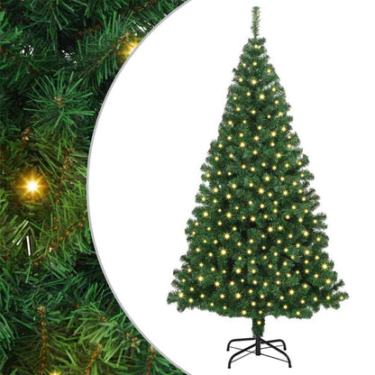 Artificial Christmas Tree with 300 LEDs with Stand Green 180 cm
