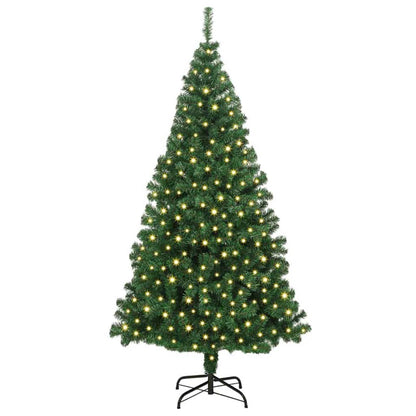 Artificial Christmas Tree with 300 LEDs with Stand Green 180 cm