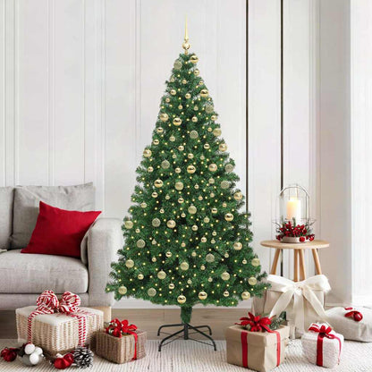 Artificial Christmas Tree with 300 LEDs with Stand Green 180 cm