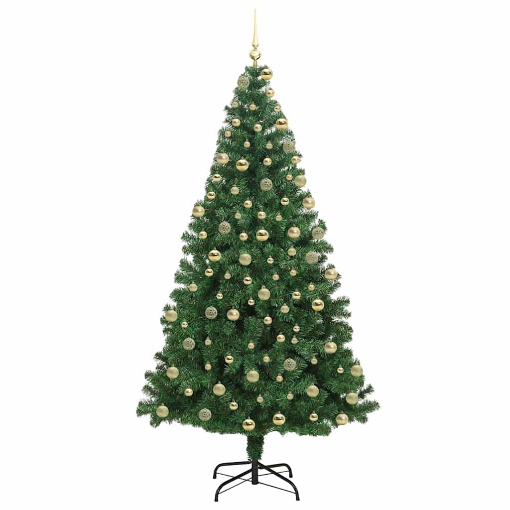 Artificial Christmas Tree with 300 LEDs with Stand Green 180 cm