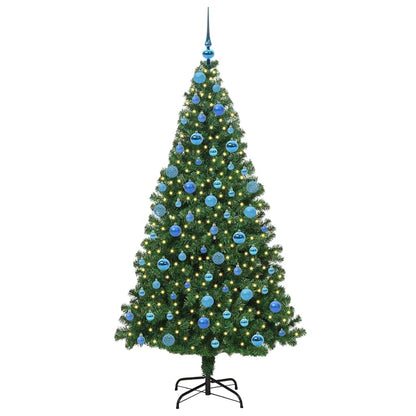 Artificial Christmas Tree with 300 LEDs with Stand Green 180 cm