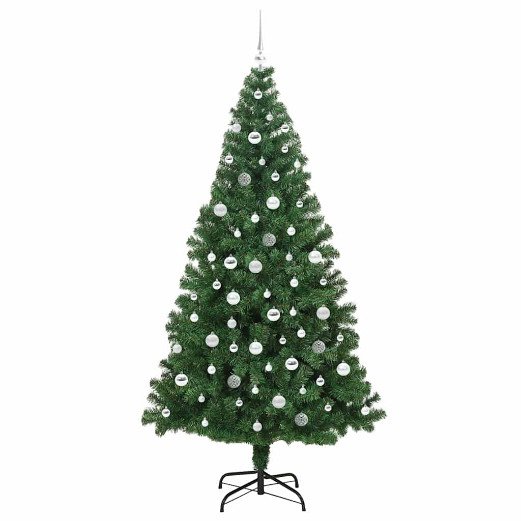 Artificial Christmas Tree with 300 LEDs with Stand Green 210 cm