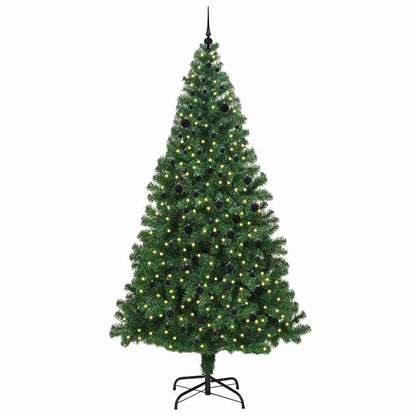 Artificial Christmas Tree with 300 LEDs with Stand Green 240 cm