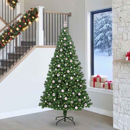 Artificial Christmas Tree with 300 LEDs with Stand Green 240 cm