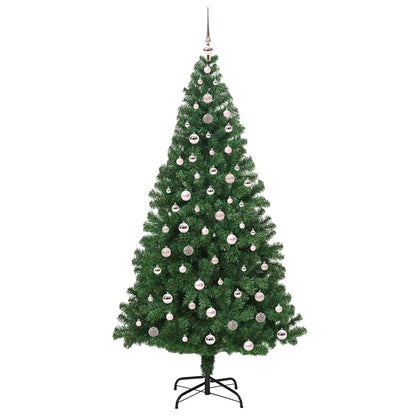 Artificial Christmas Tree with 300 LEDs with Stand Green 240 cm