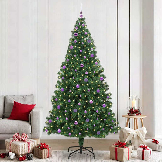 Artificial Christmas Tree with 300 LEDs with Stand Green 240 cm