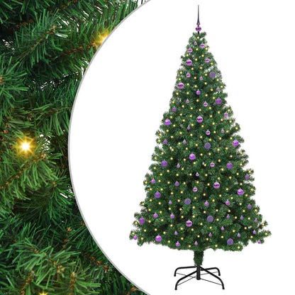 Artificial Christmas Tree with 300 LEDs with Stand Green 240 cm