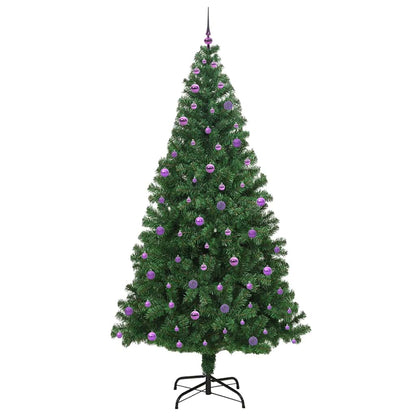Artificial Christmas Tree with 300 LEDs with Stand Green 240 cm