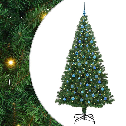 Artificial Christmas Tree with 300 LEDs with Stand Green 240 cm
