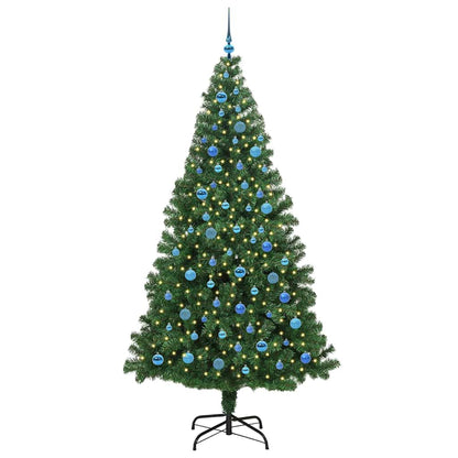 Artificial Christmas Tree with 300 LEDs with Stand Green 240 cm