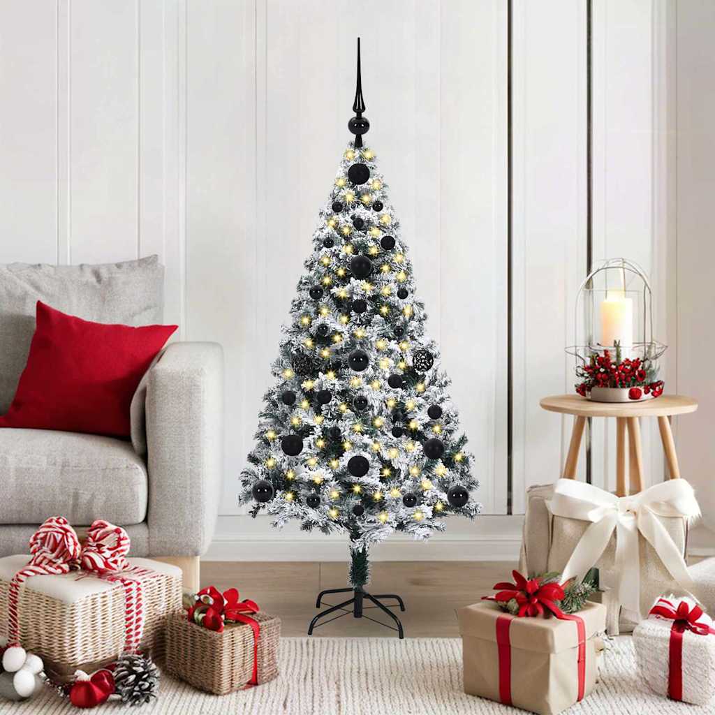 Artificial Christmas Tree with 150 LEDs with Stand White 120 cm