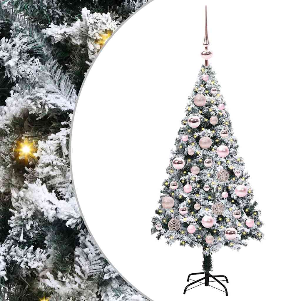 Artificial Christmas Tree with 150 LEDs with Stand White 120 cm