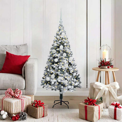 Artificial Christmas Tree with 150 LEDs with Stand White 120 cm