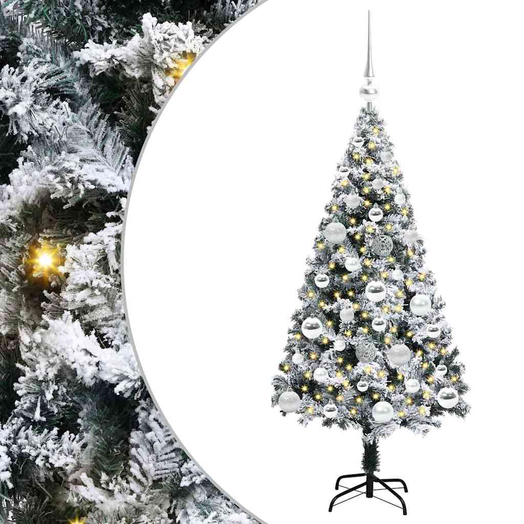 Artificial Christmas Tree with 150 LEDs with Stand White 120 cm