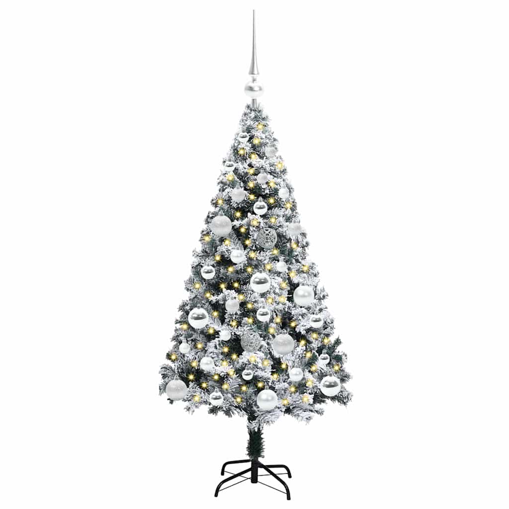 Artificial Christmas Tree with 150 LEDs with Stand White 120 cm