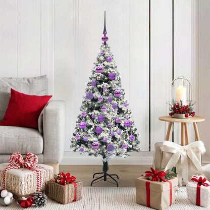 Artificial Christmas Tree with 150 LEDs with Stand White 120 cm