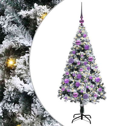 Artificial Christmas Tree with 150 LEDs with Stand White 120 cm