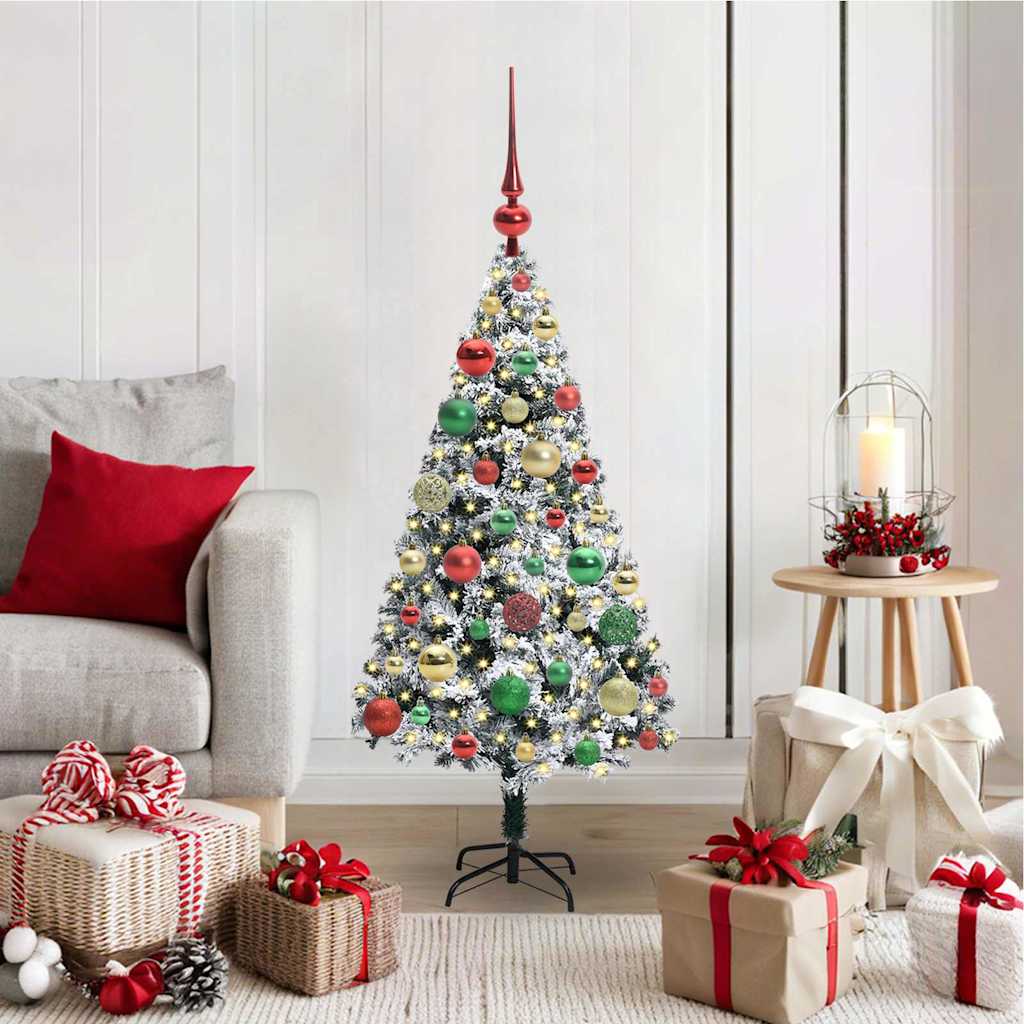 Artificial Christmas Tree with 150 LEDs with Stand White 120 cm