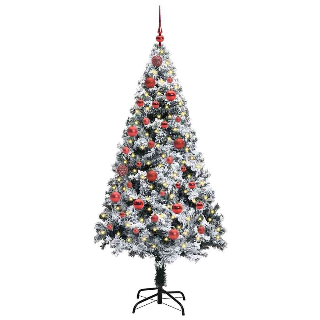Artificial Christmas Tree with 150 LEDs with Stand White 150 cm