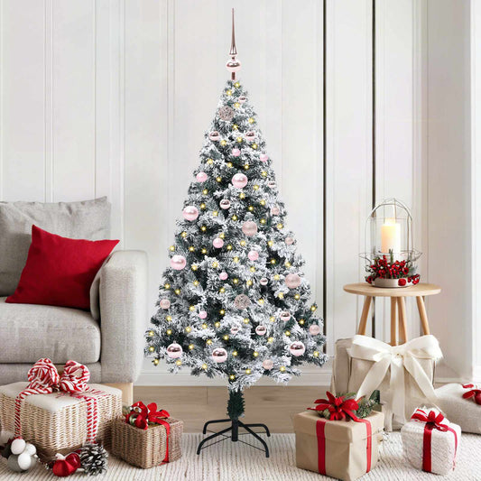 Artificial Christmas Tree with 150 LEDs with Stand White 150 cm