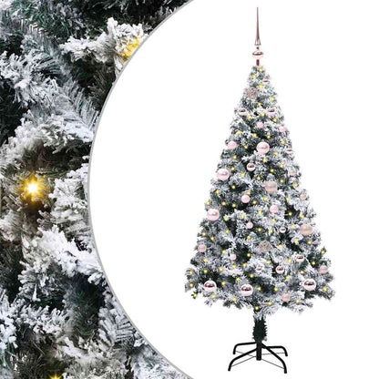 Artificial Christmas Tree with 150 LEDs with Stand White 150 cm
