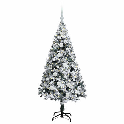 Artificial Christmas Tree with 150 LEDs with Stand White 150 cm