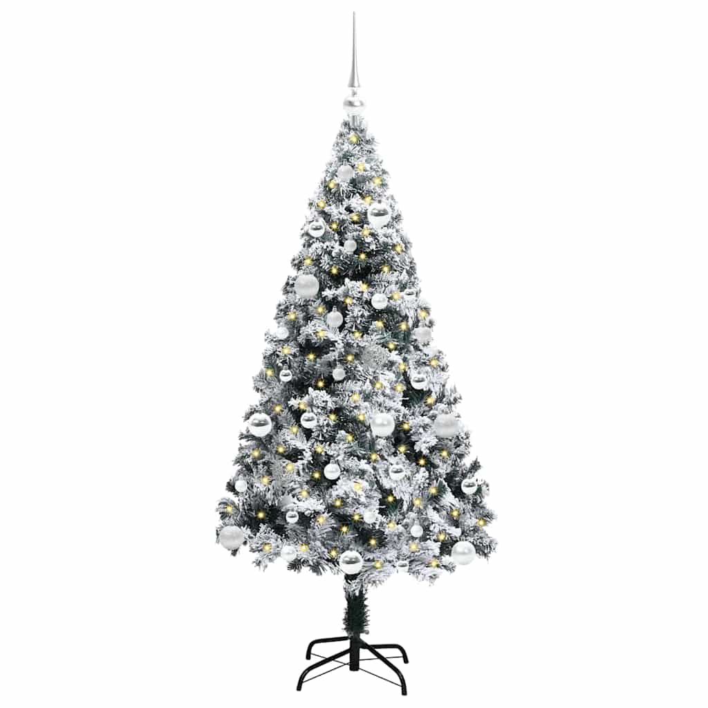 Artificial Christmas Tree with 150 LEDs with Stand White 150 cm
