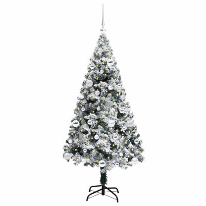 Artificial Christmas Tree with 150 LEDs with Stand White 150 cm