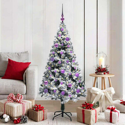 Artificial Christmas Tree with 150 LEDs with Stand White 150 cm
