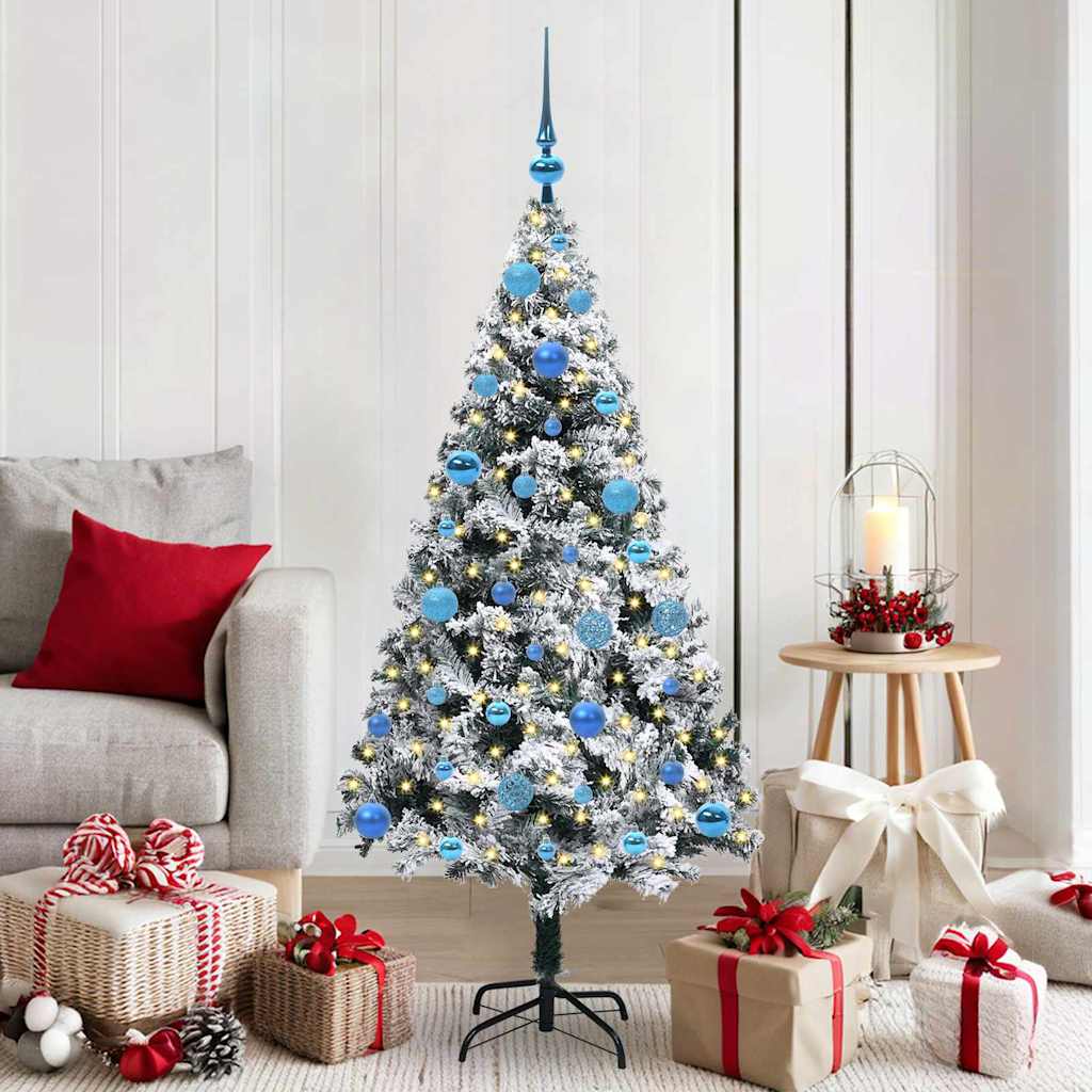 Artificial Christmas Tree with 150 LEDs with Stand White 150 cm