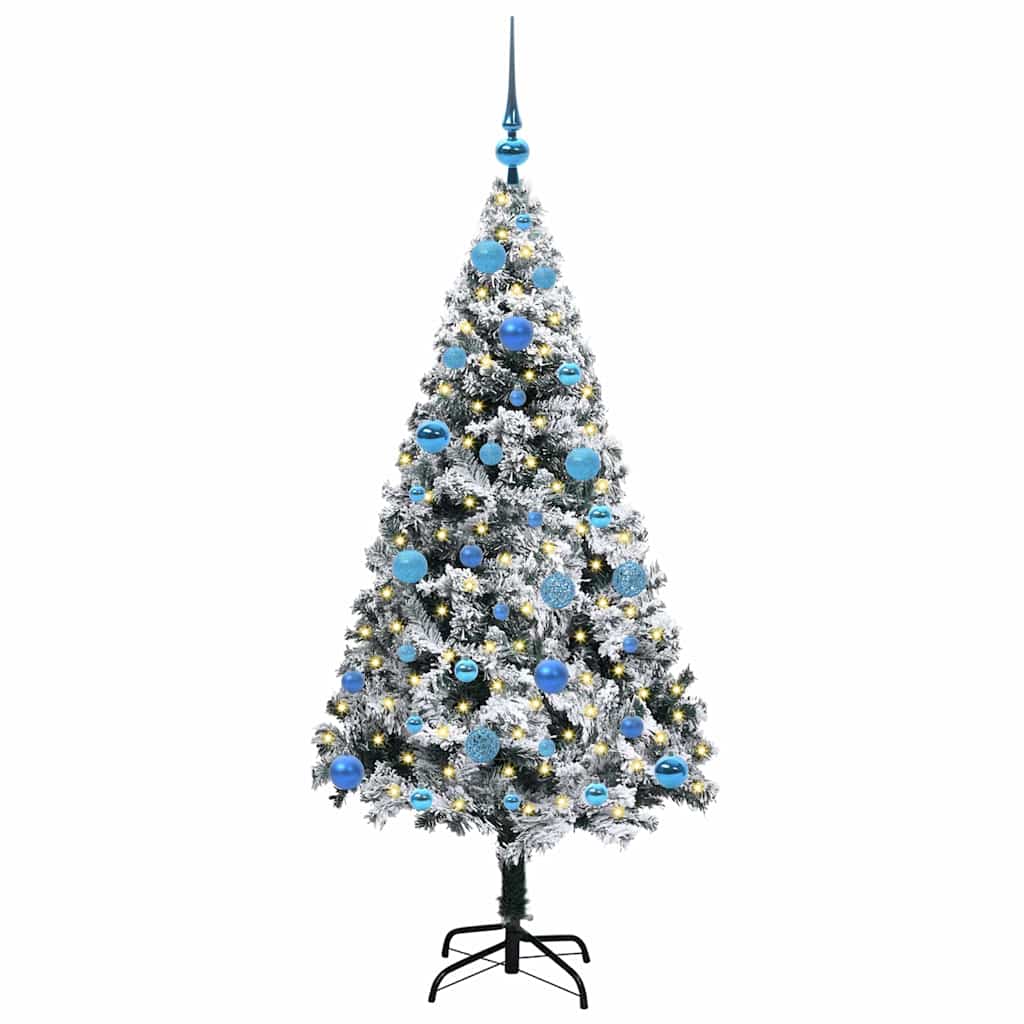 Artificial Christmas Tree with 150 LEDs with Stand White 150 cm