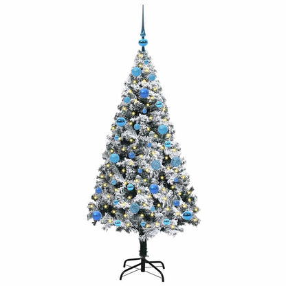 Artificial Christmas Tree with 150 LEDs with Stand White 150 cm