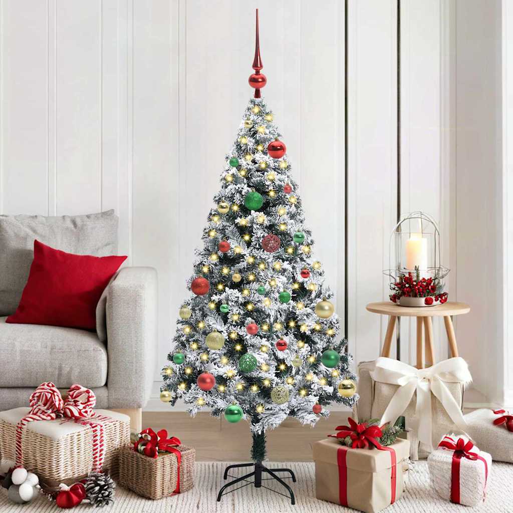 Artificial Christmas Tree with 150 LEDs with Stand White 150 cm