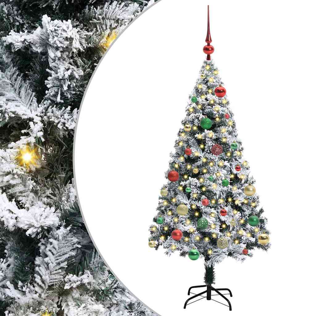 Artificial Christmas Tree with 150 LEDs with Stand White 150 cm