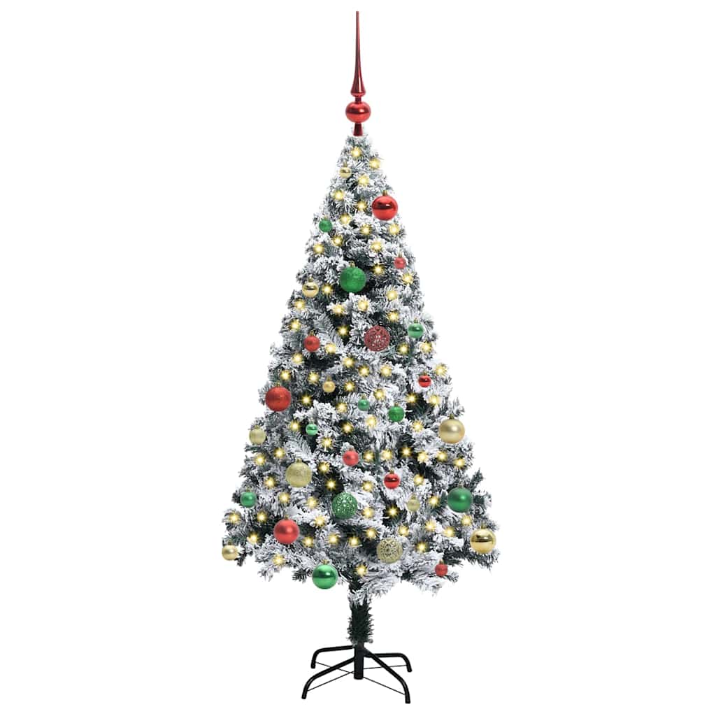 Artificial Christmas Tree with 150 LEDs with Stand White 150 cm