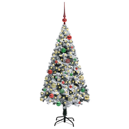 Artificial Christmas Tree with 150 LEDs with Stand White 150 cm